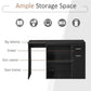 180° Rotating Home Office Corner Desk Storage Shelf Cabinet Black