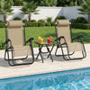 Set of 2 Zero Gravity Chairs with Side Table