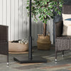 40 lbs Steel Square Umbrella Base Stand w/ Adjustable Knob Parasol Stand Garden Patio Outdoor Home, Black