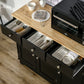 Modern Sideboard, Buffet Cabinet with Storage Cabinets, Drawers and Adjustable Shelves for Living Room, Black