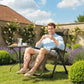 Folding Garden Chair, Reclining Zero Gravity Chair, Sun Lounger with Cushion and Headrest, Khaki
