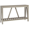 Farmhouse Console Table with Storage Shelf