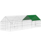Metal Chicken Coop with UV-Resistant Cover for Rabbits, Ducks, Turtles, Guinea Pigs, 106" x 29.5" x 29.5", Green