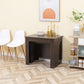 Extendable Dining Table, Expandable Kitchen Table for Small Spaces, Seats up to 6 People, Dark Brown