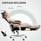Ergonomic Office Chair, Mesh Reclining Desk Chair with Adjustable Lumbar Support, Headrest, Black