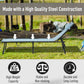 Outdoor Folding Lounge Chair, 4-Level Adjustable Chaise Lounge with Headrest, Tanning Chair Beach Bed, Reclining Lounger Cot for Camping, Hiking, Backyard, Light Blue