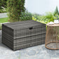 113 Gallon Outdoor Storage Box, Rattan Deck Box for Indoor, Patio Furniture Cushions, Grey