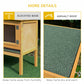 Wooden Rabbit Hutch, Indoor Outdoor Bunny Cage with Slide-Out Tray and Openable Roof, Small Animal Cage