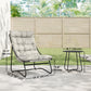3 Piece Outdoor Bistro Set, Round Patio Table and Chairs Set for 2 with Breathable Mesh Seat and Cushions, Light Grey