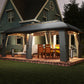 10' x 20' Patio Gazebo, Outdoor Gazebo Canopy Shelter with Netting, Vented Roof for Garden Dark Grey