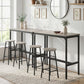 3-Piece Counter Height Bar Table and Chairs, Dining Table and Chairs Set for 2, Pub Table and Chairs