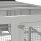 142" Outdoor Wooden Chicken Coop with Run, Ramps, Perches, Storage, Combinable Design for 6 - 10 Chickens, Grey