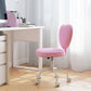 Heart Love Shaped Back Design Office Chair with Adjustable Height, Pink