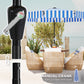 8.7FT Tilting Patio Umbrella with 8 Ribs, Crank Handle, Air Vent for Outdoor, Garden and Pool, Navy Blue