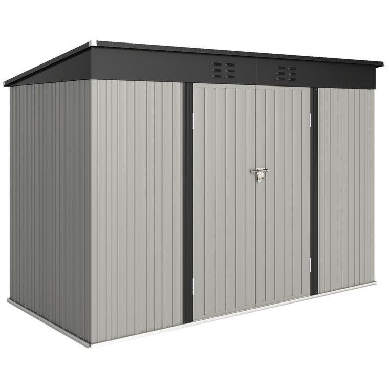 9' x 4' Storage Shed with Lockable Doors and Air Vents