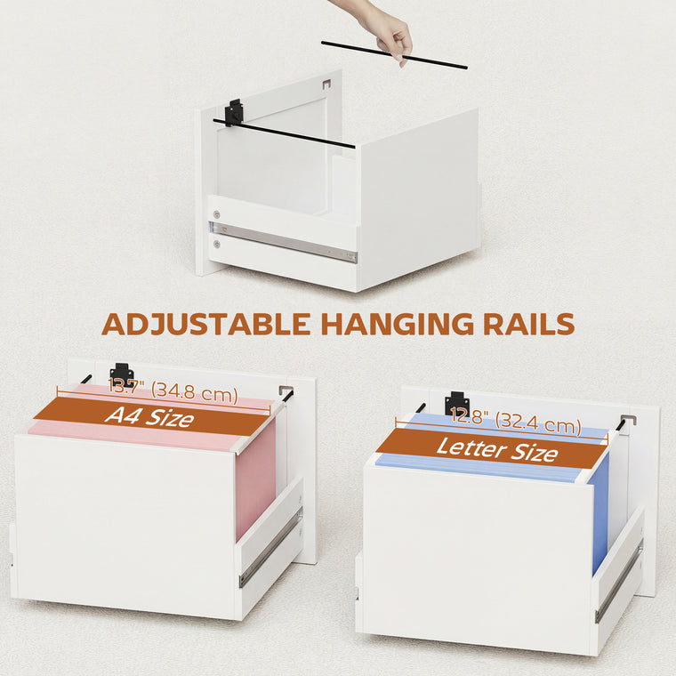 4-Drawer Vertical Filing Cabinet with Lock