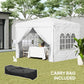 10' x 10' Pop-Up Canopy Tent with Sidewalls, Height-Adjustable, Carry Bag Included, for Outdoor, Garden, Patio, White