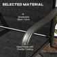 Outdoor Bar Stools Set of 2, 360° Swivel Bar Height Chairs, 26.8" x 29.5" x 48.4", Black
