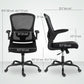 Ergonomic Mesh Office Chair with 4D Lumbar Support, Swivel Desk Chair with Flip-up Armrests, Tilt Function, Black