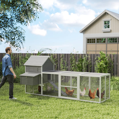 Wooden Chicken Coop with Nesting Boxes for 4-6 Chickens