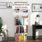 5-Tier Geometric Bookcase Display Shelf Storage Shelf Modern Room Divider Living Room Home Office Furniture, White
