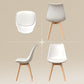 Modern Dining Table Chairs Set of 6, Rubber Wood Kitchen Table Chairs with PU Leather Cushion for Living Room, Bedroom