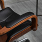 Office Chair, PU Leather Desk Chair with Removable Headrest, Adjustable Height, Tilt Function and with Wheels, Black