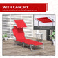 Outdoor Lounge Chair, Adjustable Folding Chaise Lounge, Tanning Chair with Sun Shade for Beach, Camping, Hiking, Backyard, Light Grey