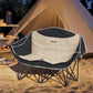 Portable Camp Chair, Double Camping Chair with Cup Holders and Carry Bag, Support 551 lbs, Khaki