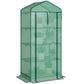 Mini Greenhouse with Screen Roof, Portable Small Greenhouse with Roll-Up Zipper Door