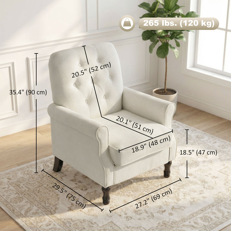 Mid-Century Armchair with Spring Cushion