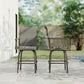 Outdoor Bar Stools Set of 2, Swivel Bar Height Chairs with High Back, Curved Armrests and Steel Frame, Black