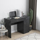Computer Desk with Storage Drawers, Study Writing Table with Cabinet Adjustable Shelf for Home Office Workstation Bedroom, Black