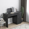Computer Desk with Storage Drawers, Study Writing Table with Cabinet Adjustable Shelf for Home Office Workstation Bedroom, Black