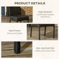 PE Rattan Outdoor Dining Chairs with Cushion, Patio Wicker Dining Chair with Backrest, Brown
