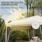 10' x 10' Pop Up Canopy Tent Gazebo, Foldable Canopy Tent with Zipper Mesh Sidewalls and Carry Bag, Easy Setup Screen Shelter for Backyard Patio Outdoor, Beige