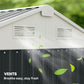 7' x 6' Tall Outdoor Storage Shed, Waterproof Metal Garden Shed with Gloves, Lockable Door, Dark Grey