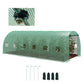 20' x 10' Walk-in Greenhouse with Sprinkler System, Tunnel Green House with Wide Roll-up Door, 12 Mesh Windows, Green