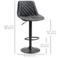 Bar Stools Set of 2, Swivel Counter Height Barstools with Back, Footrest, Adjustable Height, Black