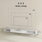 71" Floating TV Stand for TVs up to 75 Inch, Wall Mounted Media Console with Flip Drawer and 2 Open Shelves, White