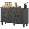 Kitchen Sideboard Cabinet with 4 Barn Doors