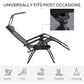Outdoor Zero Gravity Reclining Lounger Chair with Canopy Shade, Side Tray, Cupholder, Light Grey