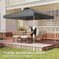 Pop Up Canopy Waterproof Canopy Tent with Carrying Bag for Parties Garden BBQs 9.8' x 9.8', Dark Grey
