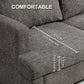 54.3" Loveseat Sofa, 2 Seater Sofa with Removable Cushions, Small Couch with Solid Wood Frame for Living Room, Dark Grey