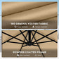9.7ft Solar LED Cantilever Patio Umbrella with 32 LED Lights, Cross Base, Crank Handle, for Poolside, Deck, Khaki