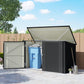 7.6 x 3.4ft Outdoor Storage Shed, Triple Garbage Bin Shed Organizer with Lockable Double Doors and Openable Lid