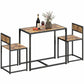 Dining Table Set, Industrial Dining Set for 2, Kitchen Table and Chairs for Small Space, Dining Room Table with Chairs