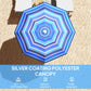 70.9" Multicolor Portable Beach Umbrella with UV50+ Ruffle & Tilt