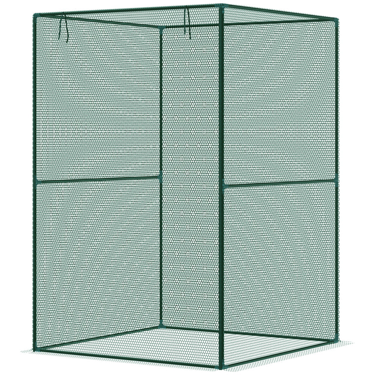 4' x 4' Walk-In Greenhouse with Roll-Up Zipper Door