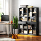 Tall Bookshelf with Drawer, Freestanding Bookcase for Bedroom, Living Room, Home Office, Black